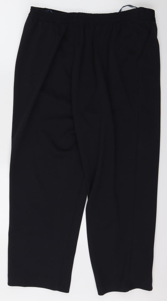 Womens UK Size 16 BM Regular Fit Dress Pants Blue Trousers