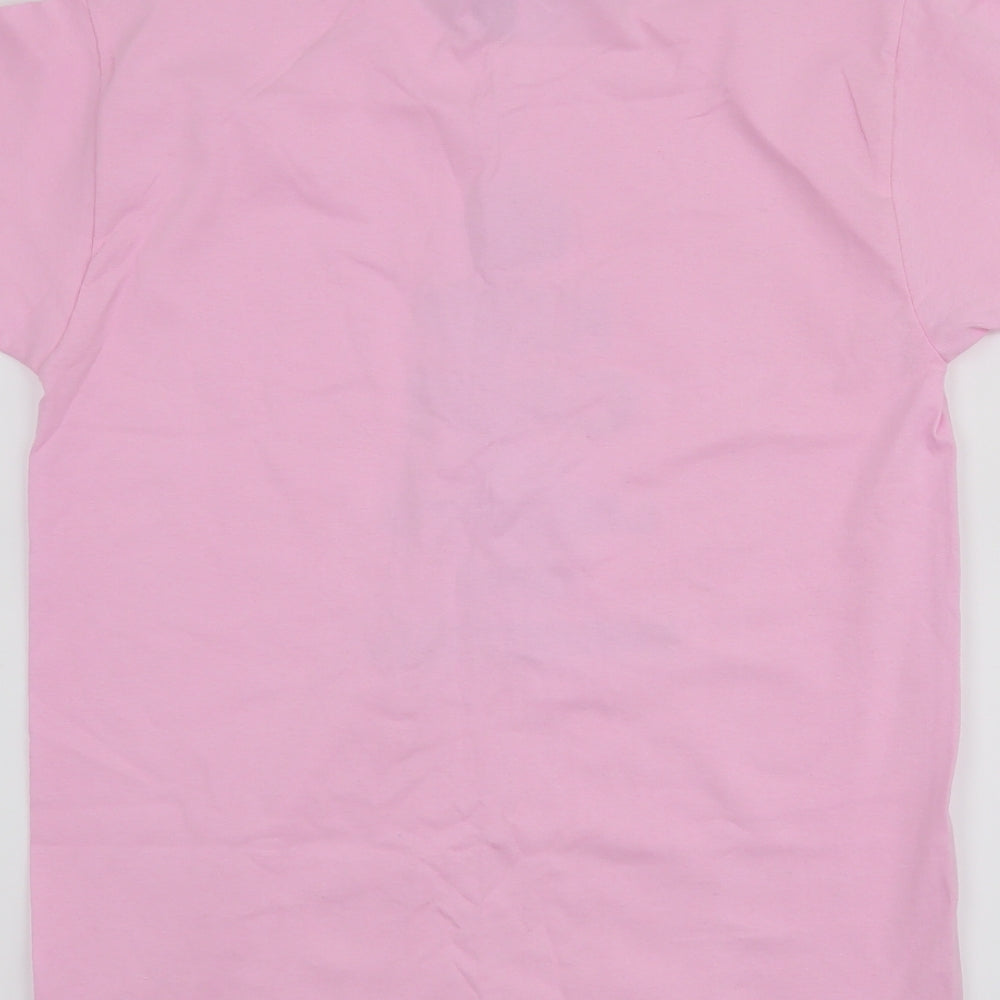 Fruit of the Loom Girls Pink   Basic T-Shirt Size 9-10 Years