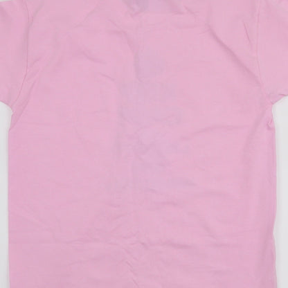 Fruit of the Loom Girls Pink   Basic T-Shirt Size 9-10 Years