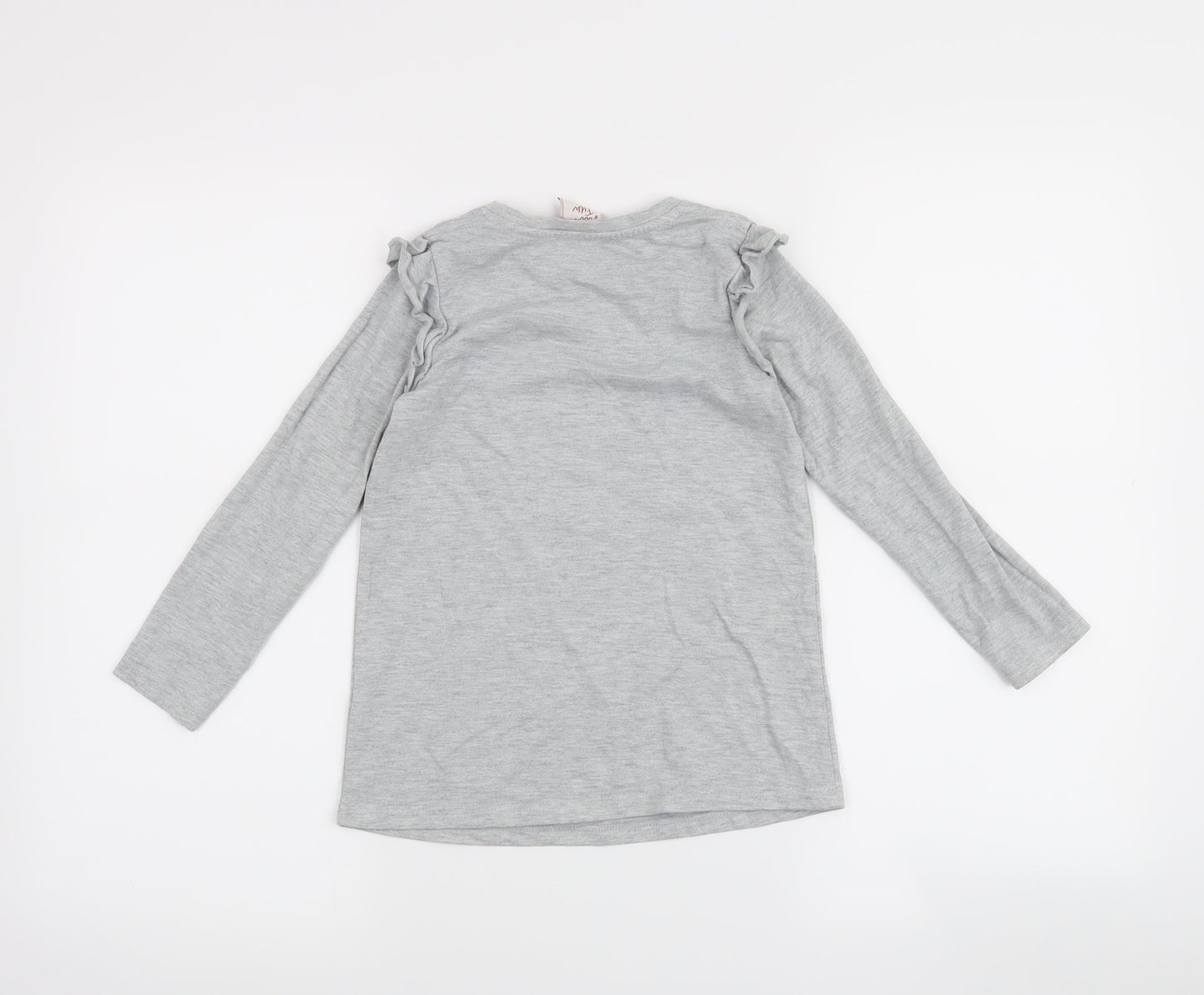 George Girls Grey   Basic T-Shirt Size 4-5 Years