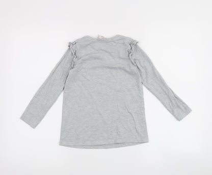 George Girls Grey   Basic T-Shirt Size 4-5 Years
