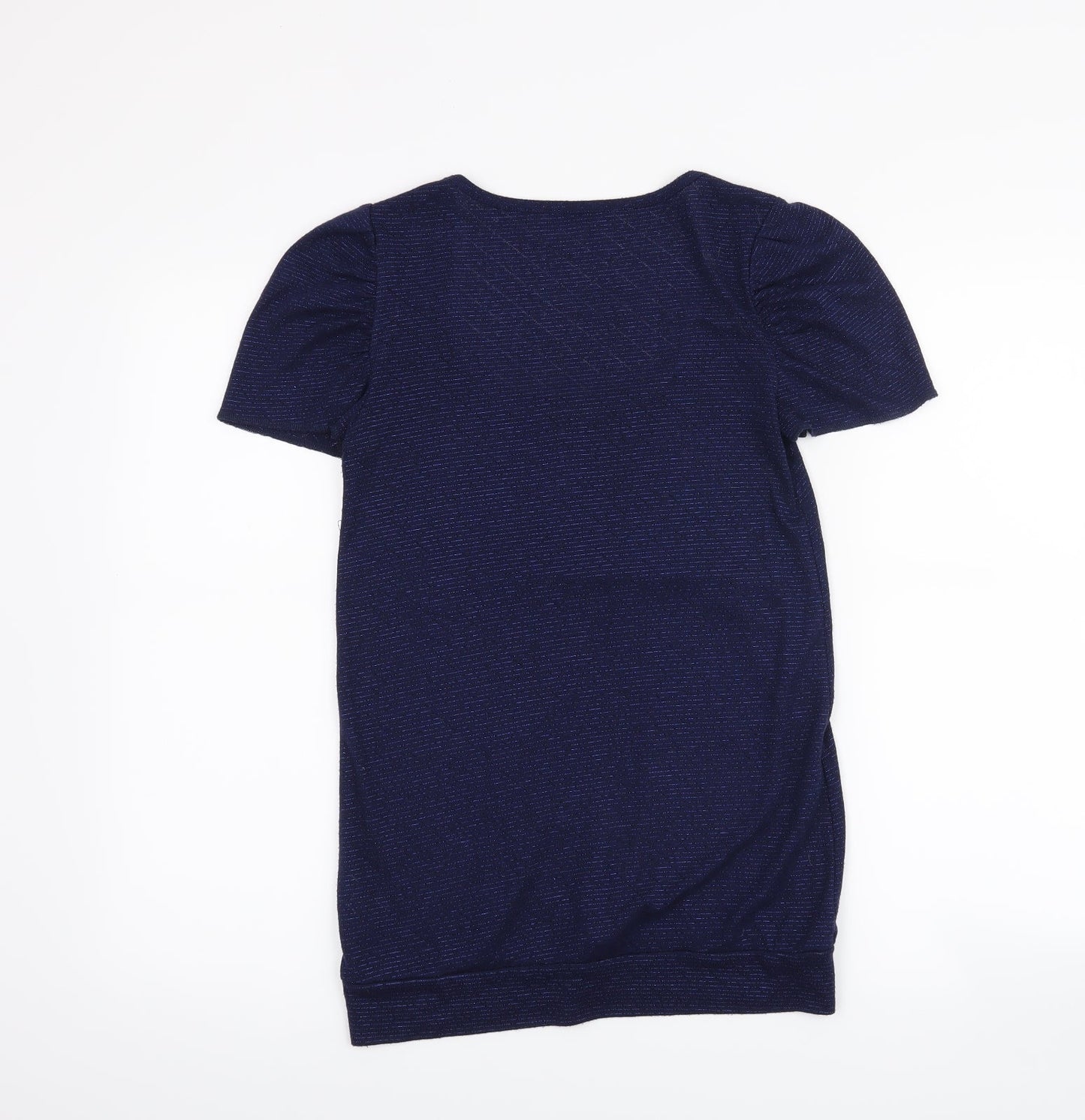 Womens UK Size 10 Topshop Blue Basic T-Shirt