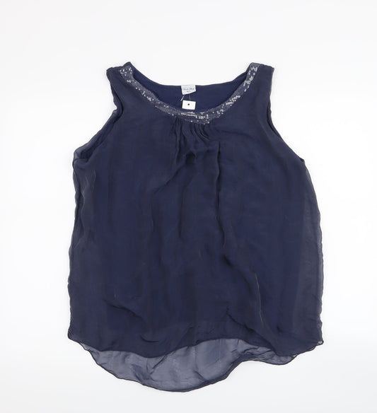 Womens UK Size M Stock Shop Blue Basic Tank