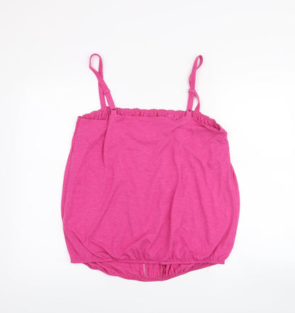 Womens UK Size 14 BHS Pink Basic Tank