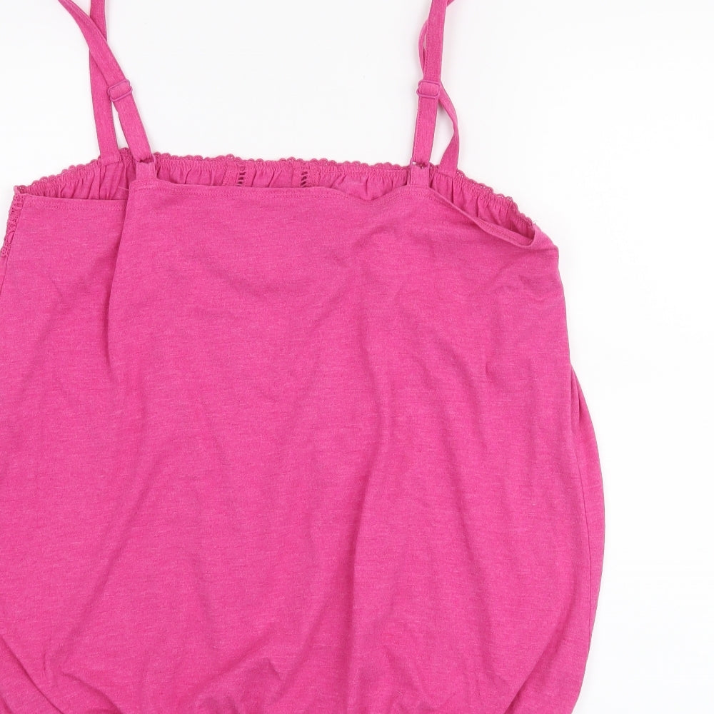 Womens UK Size 14 BHS Pink Basic Tank