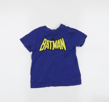 Batman Boys Blue   Basic T-Shirt Size 18-24 Months