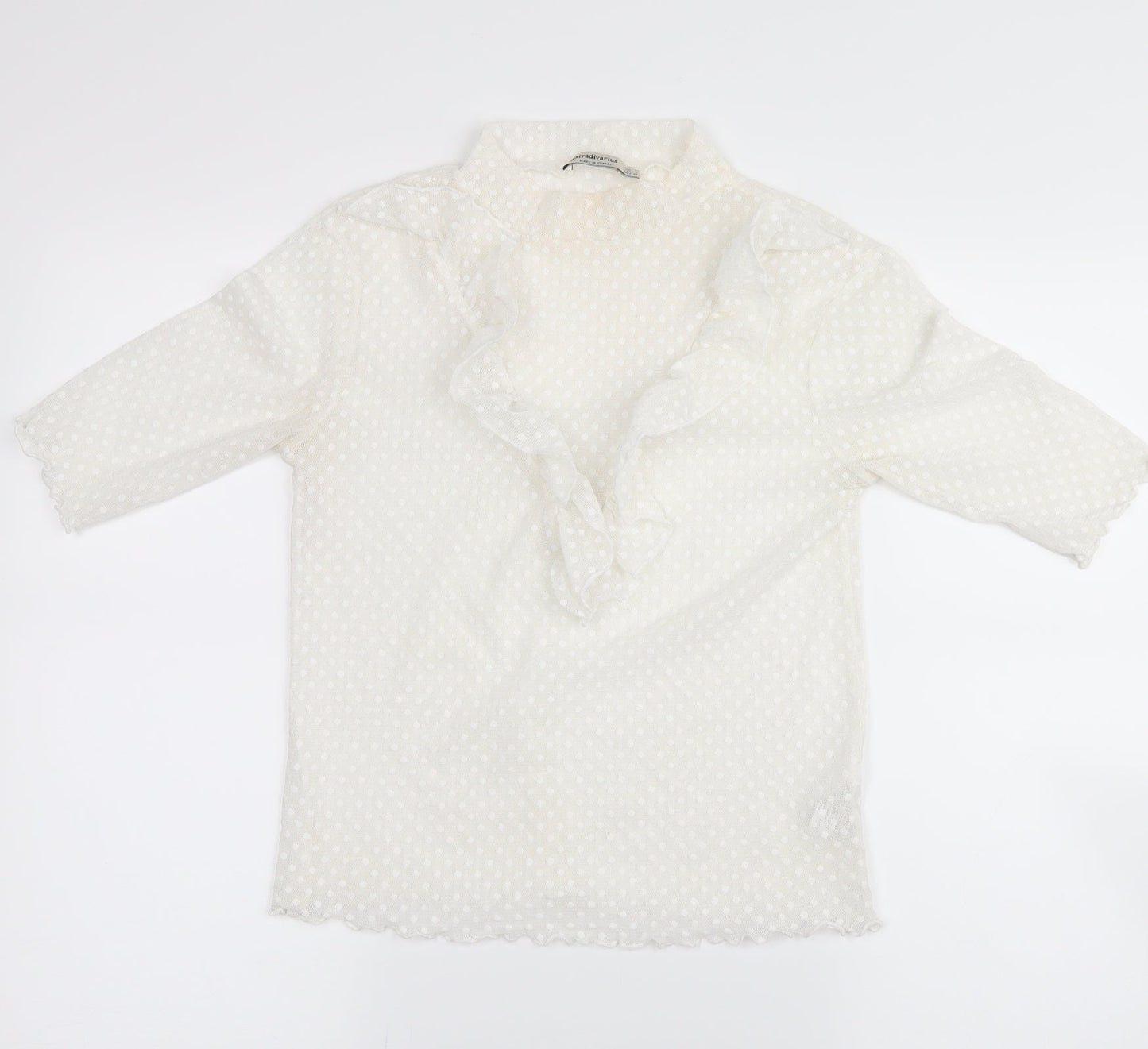 Womens UK Size L Stradivarius White Basic Blouse