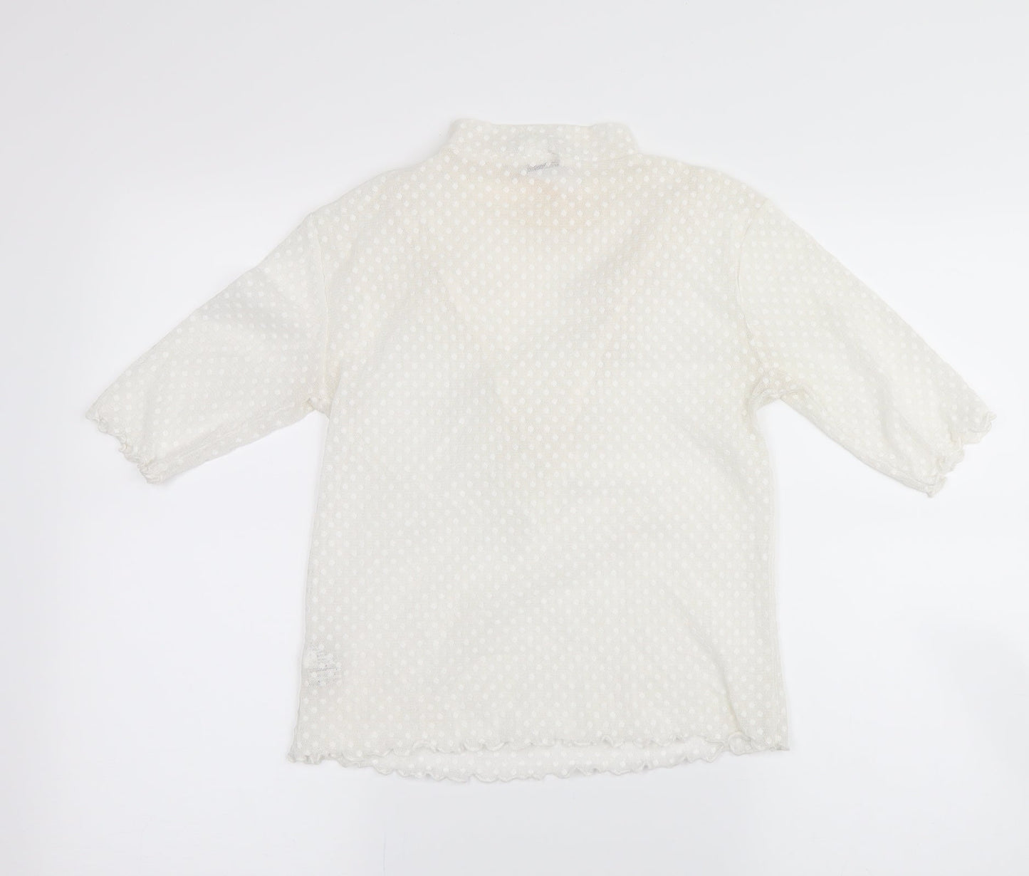 Womens UK Size L Stradivarius White Basic Blouse