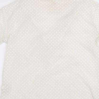 Womens UK Size L Stradivarius White Basic Blouse