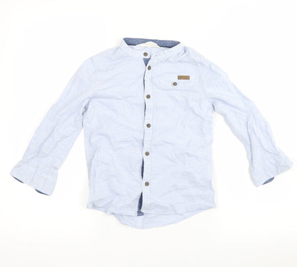 H&M Boys Blue   Basic Button-Up Size 5-6 Years