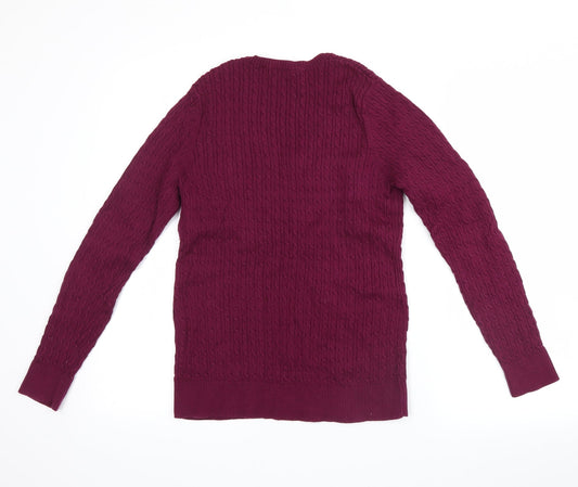Land's End Womens Purple   Pullover Jumper Size S