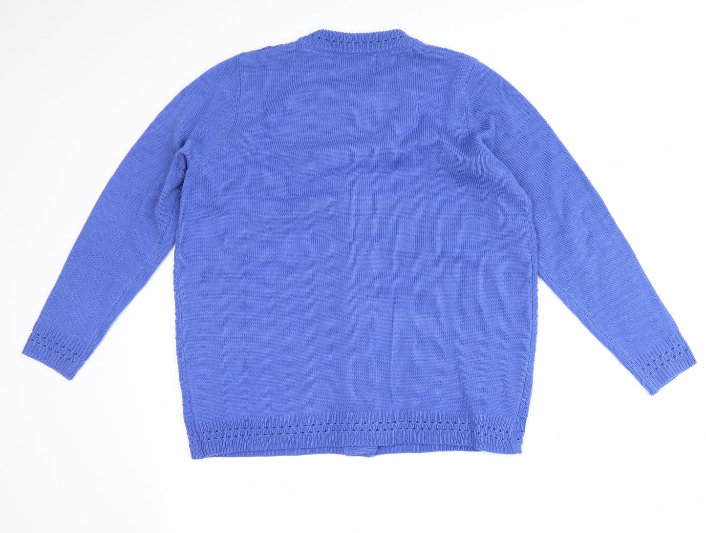 bm collection Womens Blue   Cardigan Jumper Size M