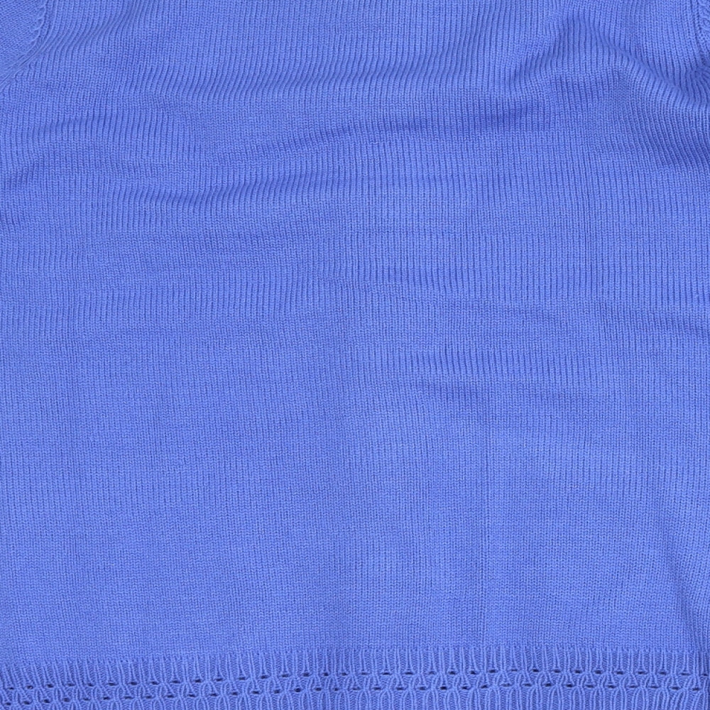 bm collection Womens Blue   Cardigan Jumper Size M