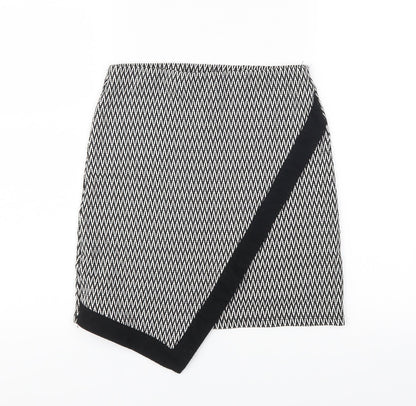 Atmosphere Womens Black Striped  Mini Skirt Size 8