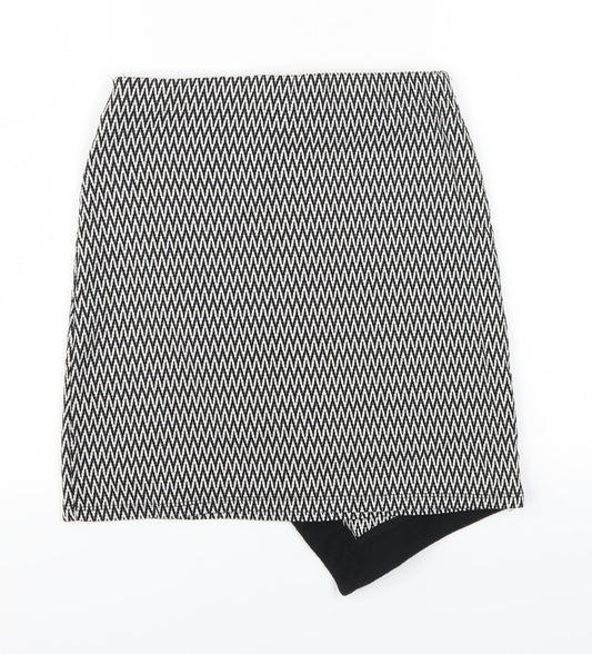 Atmosphere Womens Black Striped  Mini Skirt Size 8