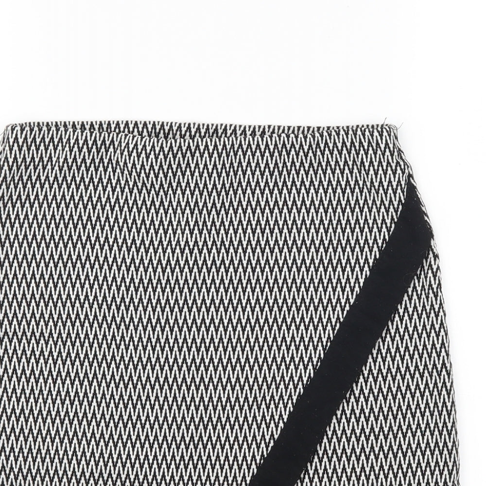 Atmosphere Womens Black Striped  Mini Skirt Size 8