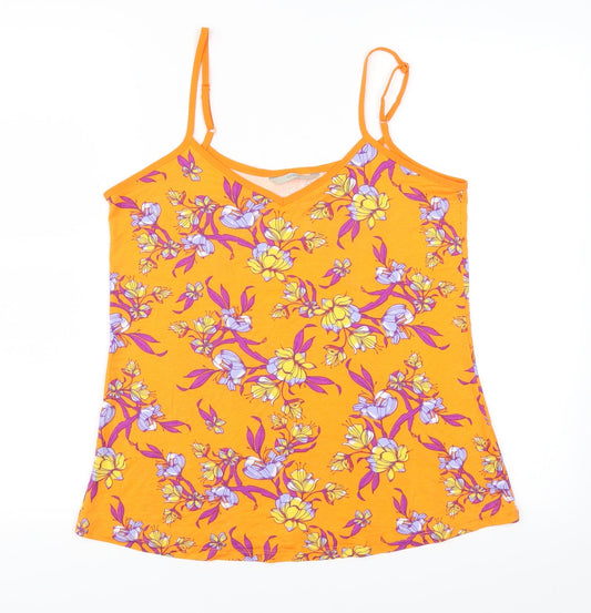 Womens UK Size 8 George Orange Basic Tank