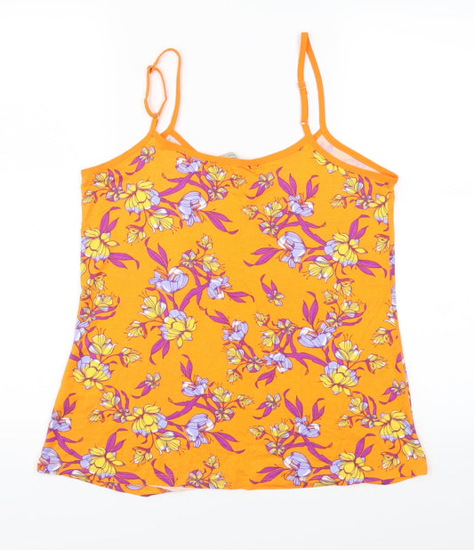 Womens UK Size 8 George Orange Basic Tank