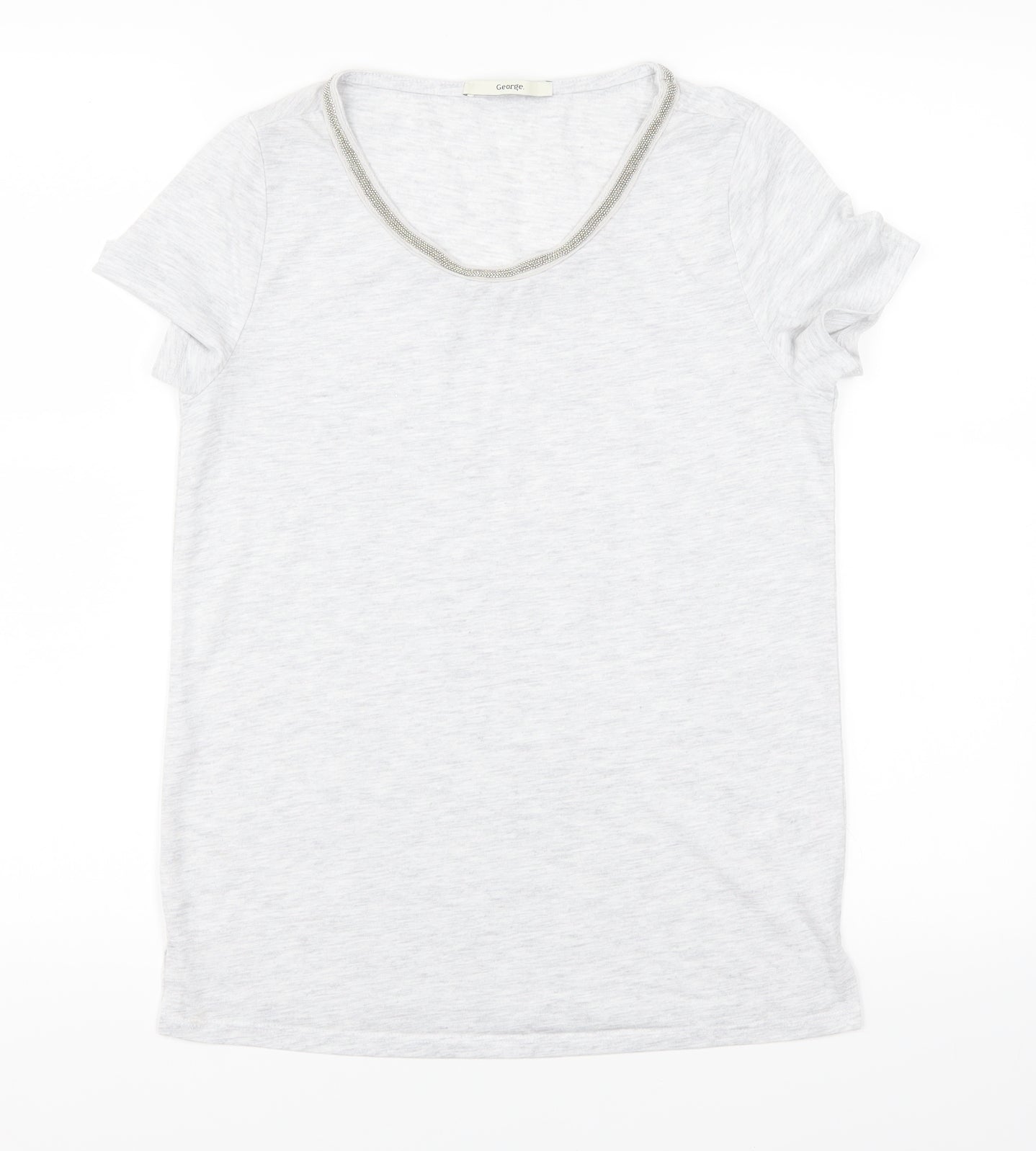 Womens UK Size 8 George Grey Basic T-Shirt