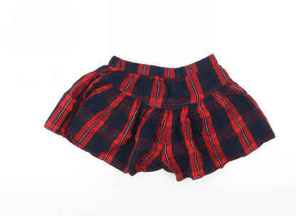 NEXT Girls Red Plaid  Hot Pants Shorts Size 8 Years