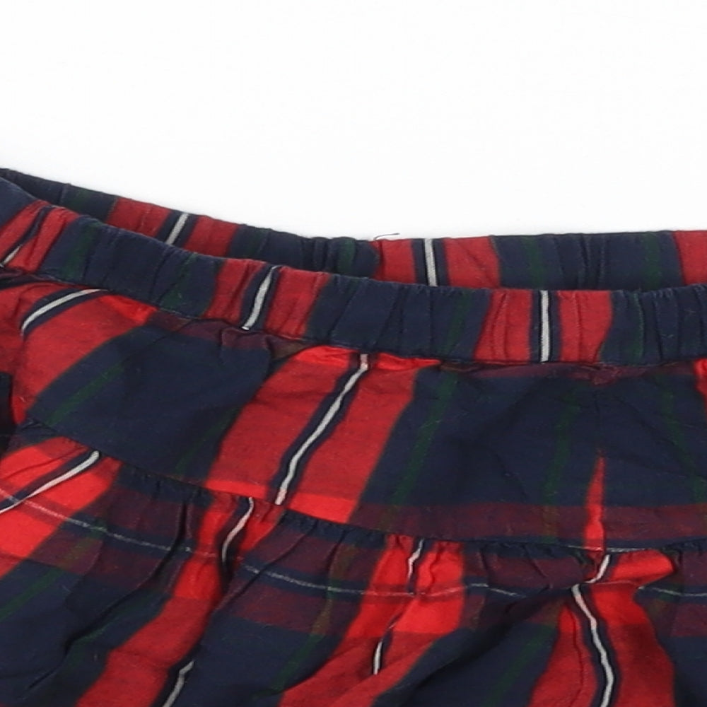 NEXT Girls Red Plaid  Hot Pants Shorts Size 8 Years