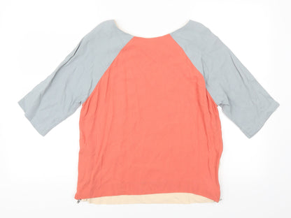 Womens UK Size 6 Topshop Beige Basic T-Shirt