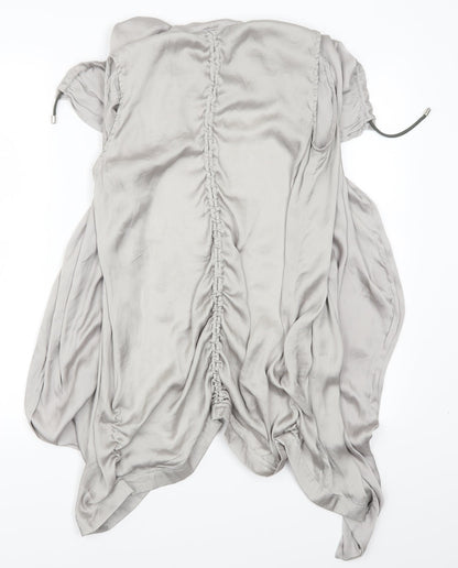 Womens UK Size 6 River Island Grey Basic Blouse
