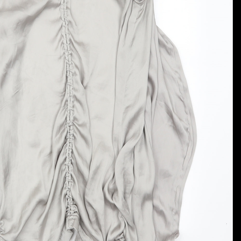 Womens UK Size 6 River Island Grey Basic Blouse