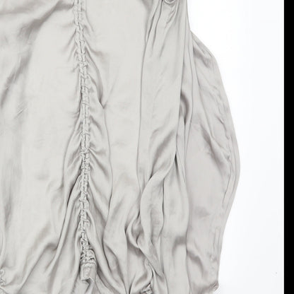 Womens UK Size 6 River Island Grey Basic Blouse