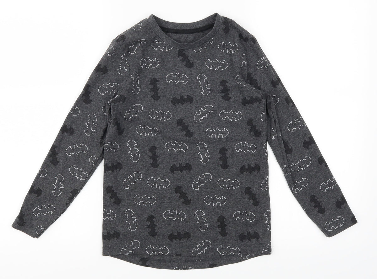 nutme' Boys Grey   Basic T-Shirt Size 7-8 Years  - batman