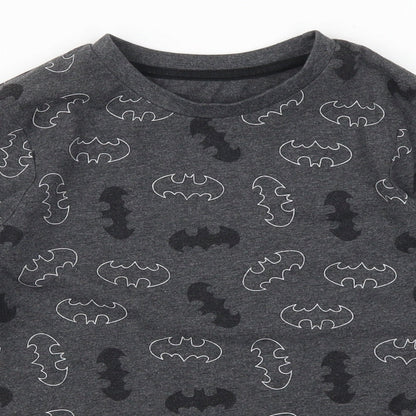 nutme' Boys Grey   Basic T-Shirt Size 7-8 Years  - batman