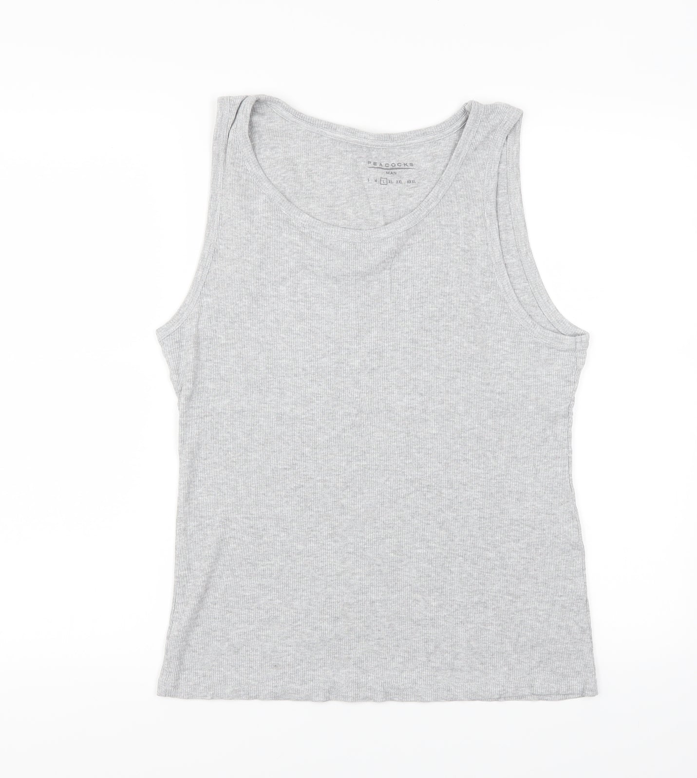 Peacocks Mens Grey    T-Shirt Size L