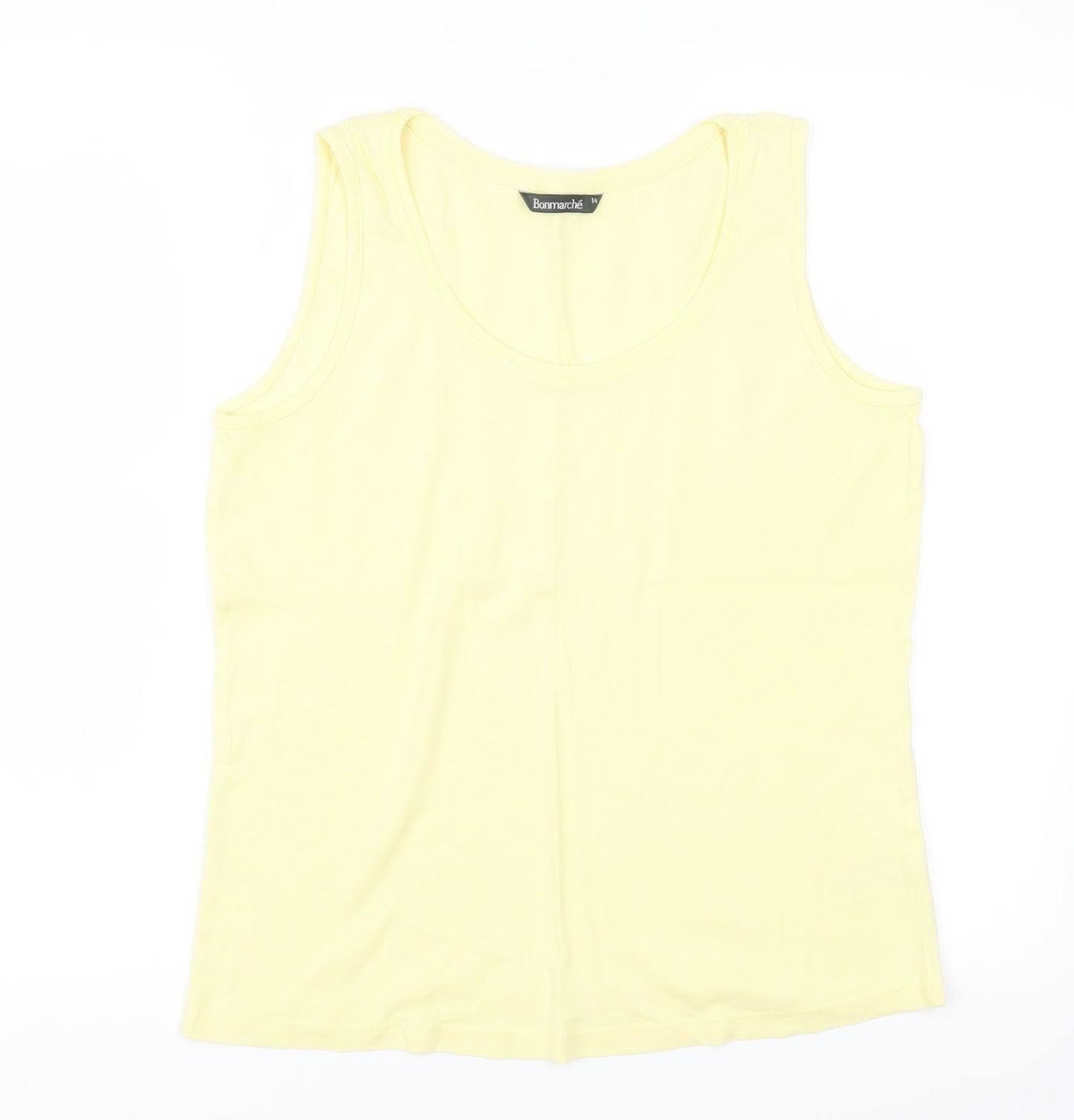 Bonmarché Womens Yellow   Basic Tank Size 14