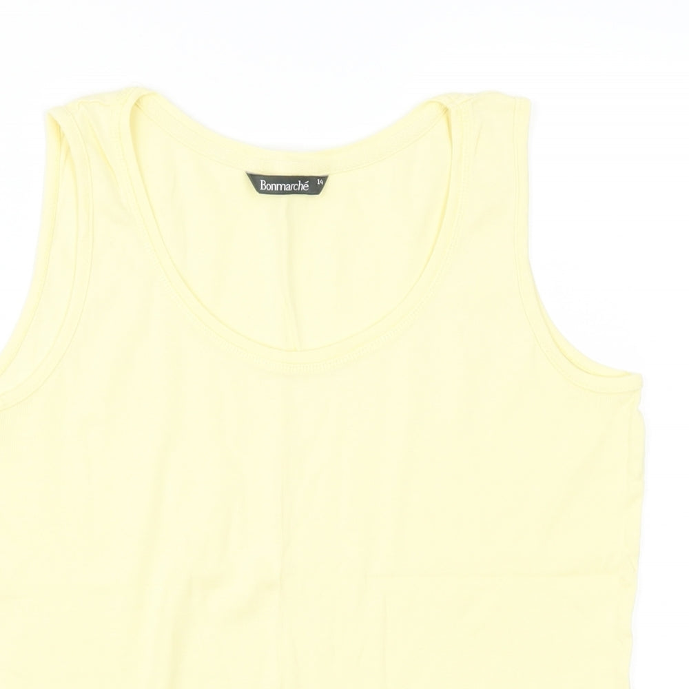 Bonmarché Womens Yellow   Basic Tank Size 14