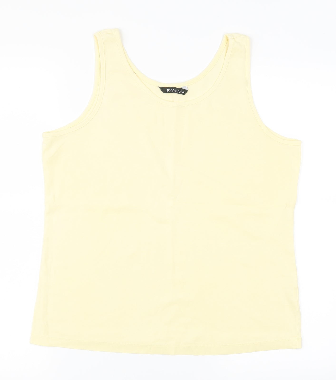 Womens UK Size M Bonmarché Yellow Basic Tank