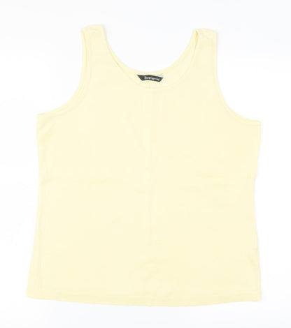 Womens UK Size M Bonmarché Yellow Basic Tank