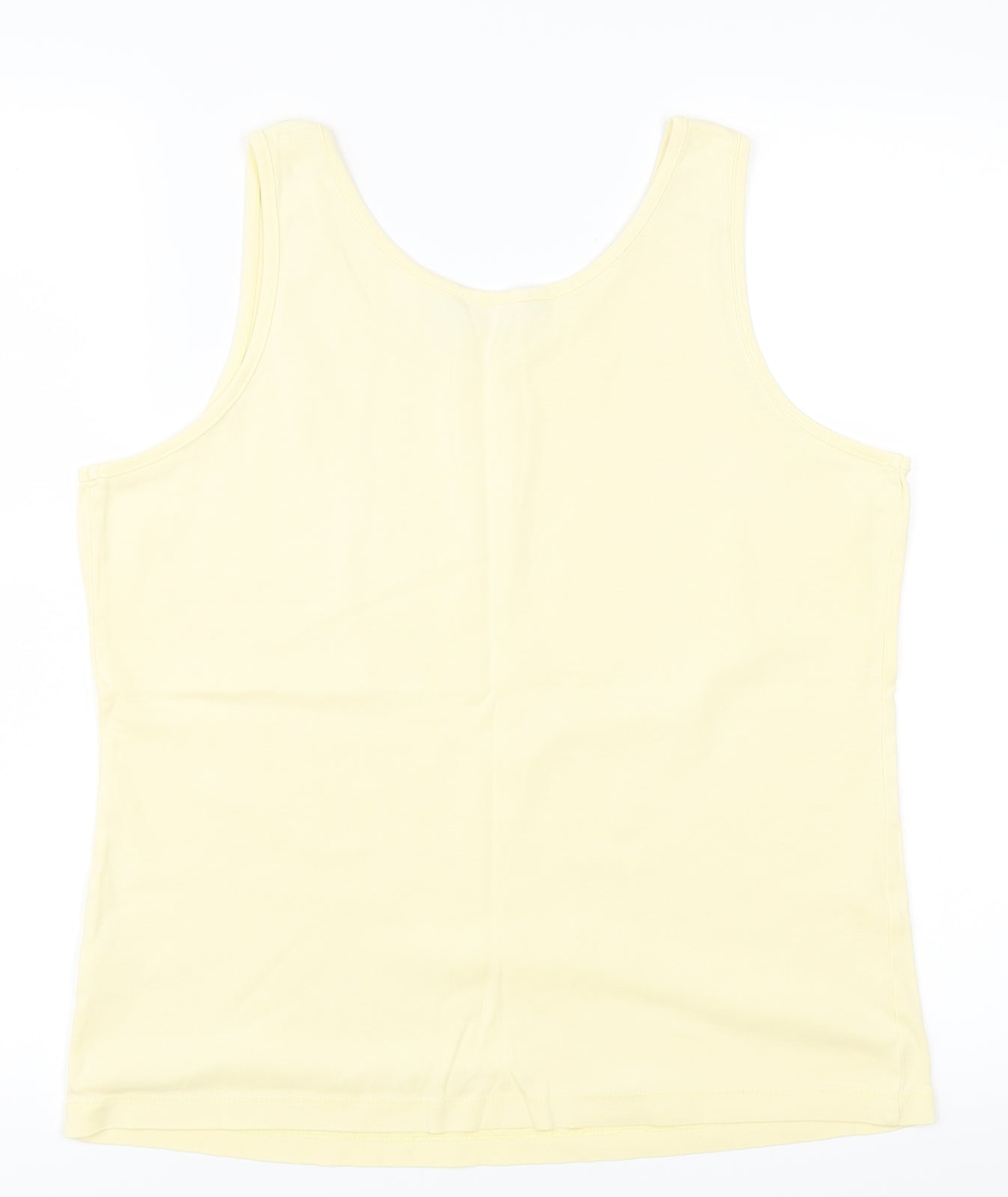 Womens UK Size M Bonmarché Yellow Basic Tank