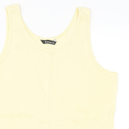 Womens UK Size M Bonmarché Yellow Basic Tank