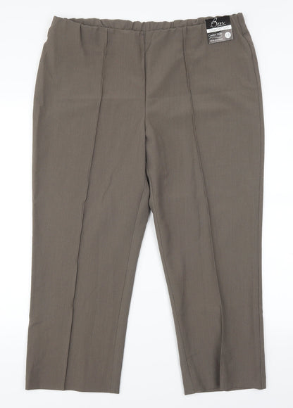 Womens UK Size 18 BM Regular Fit  Brown Trousers