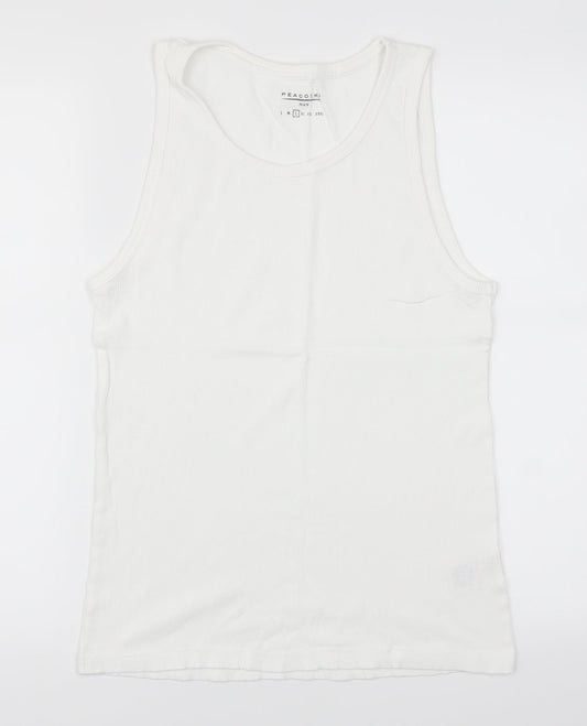 Peacocks Mens White    T-Shirt Size L