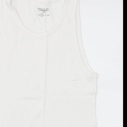 Peacocks Mens White    T-Shirt Size L