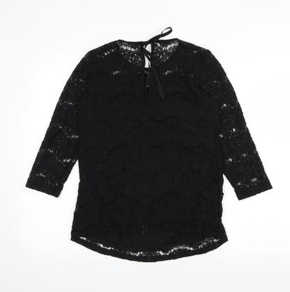 Womens UK Size M H&M Black Basic T-Shirt