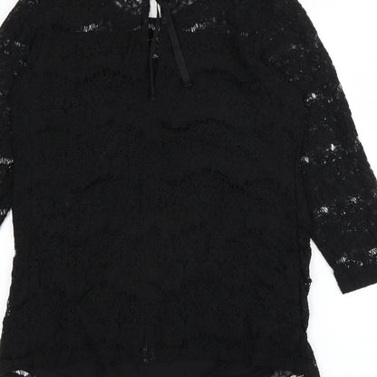 Womens UK Size M H&M Black Basic T-Shirt