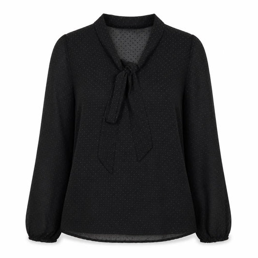 Womens UK Size 12 Peacocks Black Basic Blouse