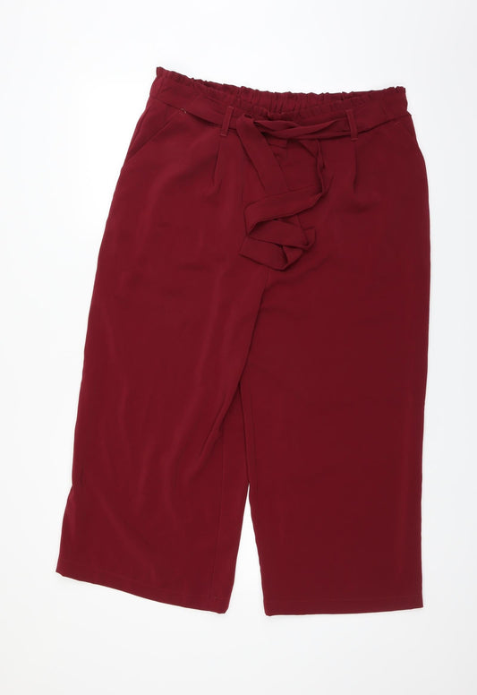 New Look Womens Red   Trousers  Size 16 L23 in