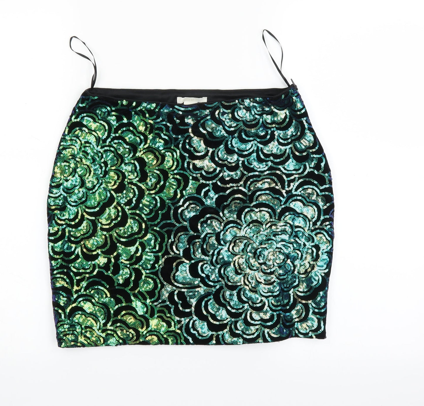 H&M Womens Black   A-Line Skirt Size S