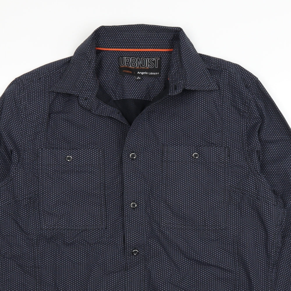 Urbndist Mens Blue    Dress Shirt Size S