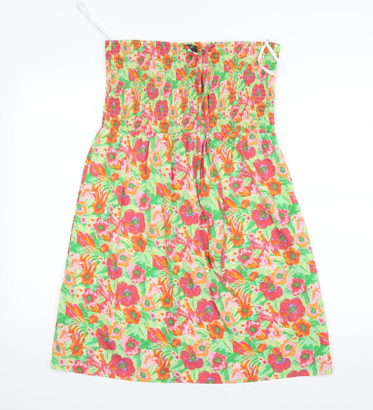 Primark Womens Green Floral  Fit & Flare  Size M