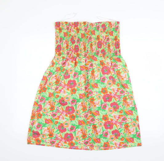 Primark Womens Green Floral  Fit & Flare  Size M