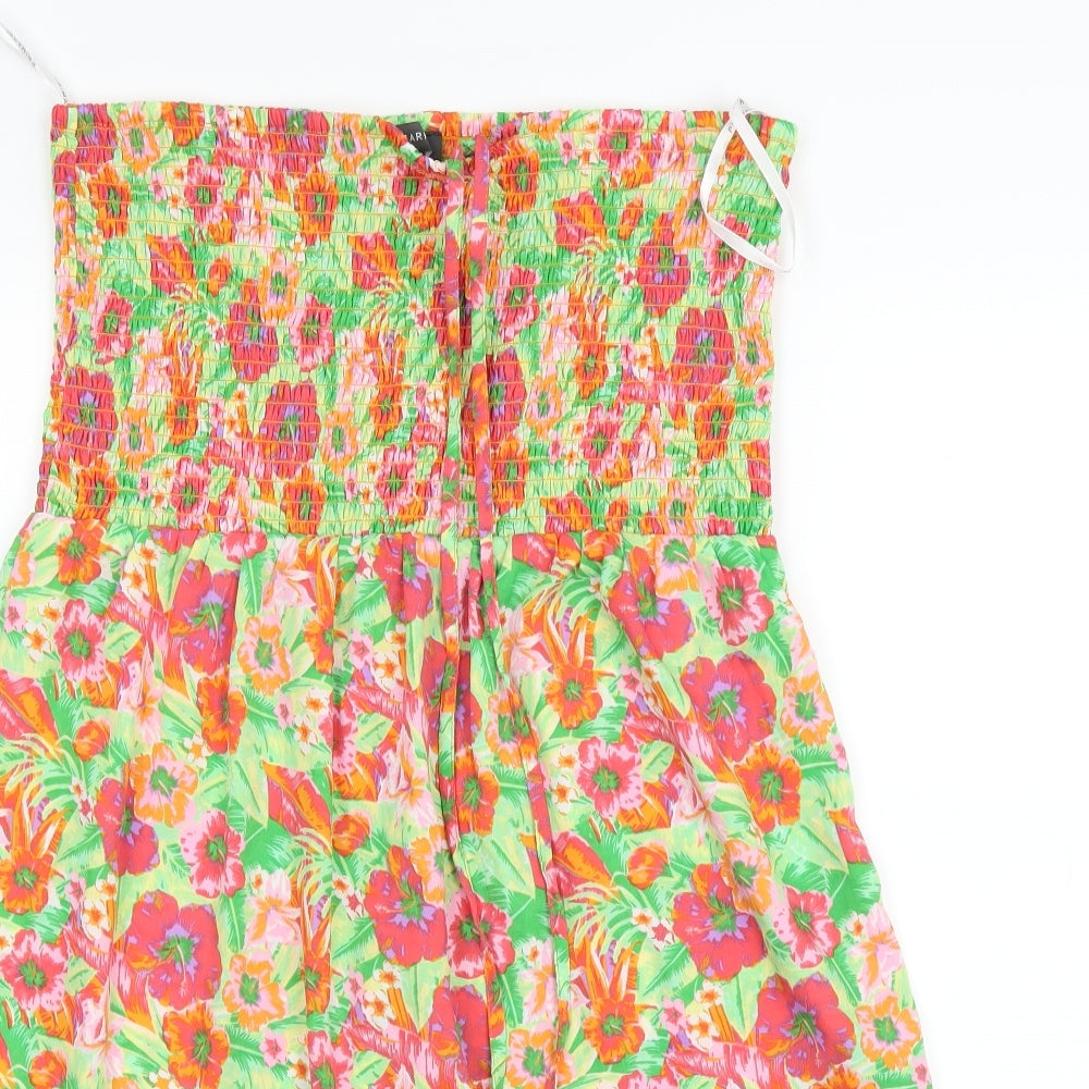 Primark Womens Green Floral  Fit & Flare  Size M